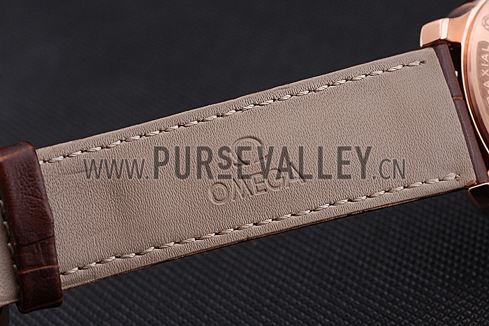 Omega DeVille Brown Dial Gold Case Brown Leather Strap 622831