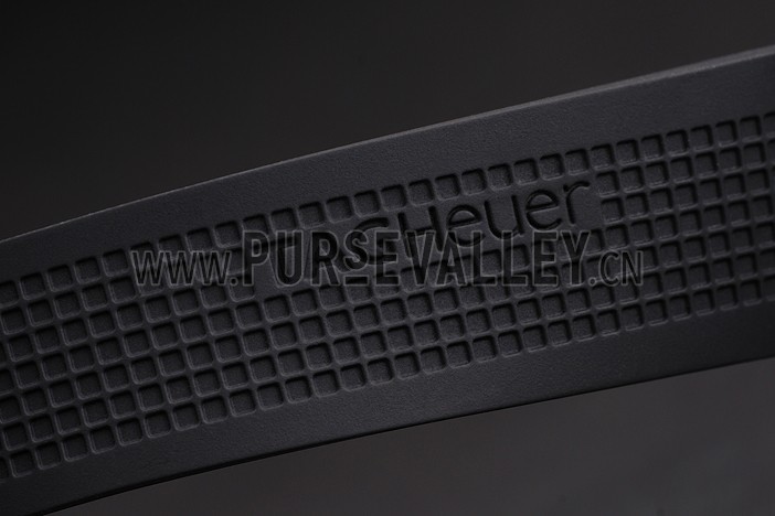 Swiss Tag Heuer Aquaracer Calibre 5 Black Dial Gold Bezel Stainless Steel Case Black Rubber Strap