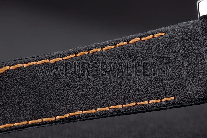 Tag Heuer Monaco Mikrograph Black Leather Strap Black Dial 7923