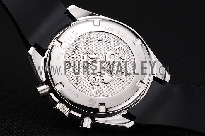 Omega Speedmaster Black Rubber Strap Black Dial 622041
