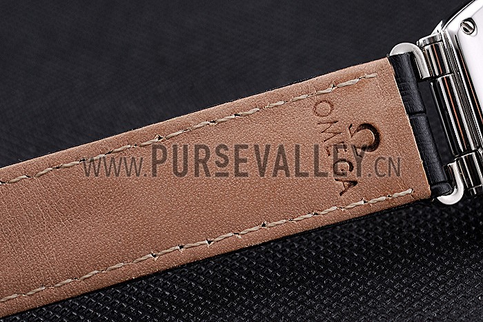 Omega Sochi Petrograd White Dial With Diamonds Stainless Steel Case Black Leather Strap 622823