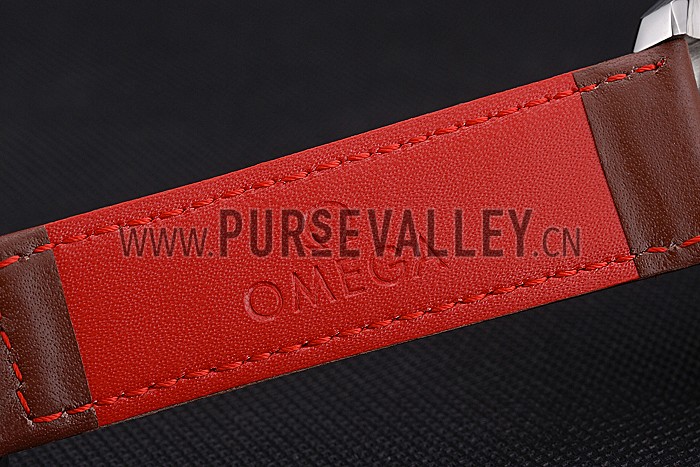 Omega Speedmaster Black Dial Stainless Steel Case Brown Leather Strap 622806