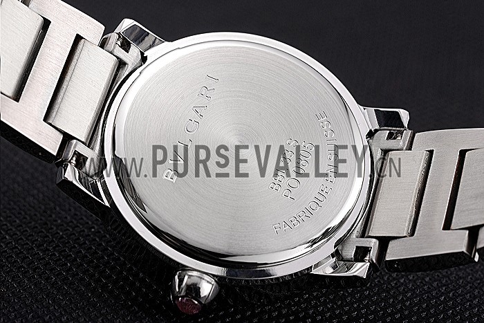 Bvlgari Solotempo Flower Motif Dial Diamond Bezel Stainless Steel Case And Bracelet 622748