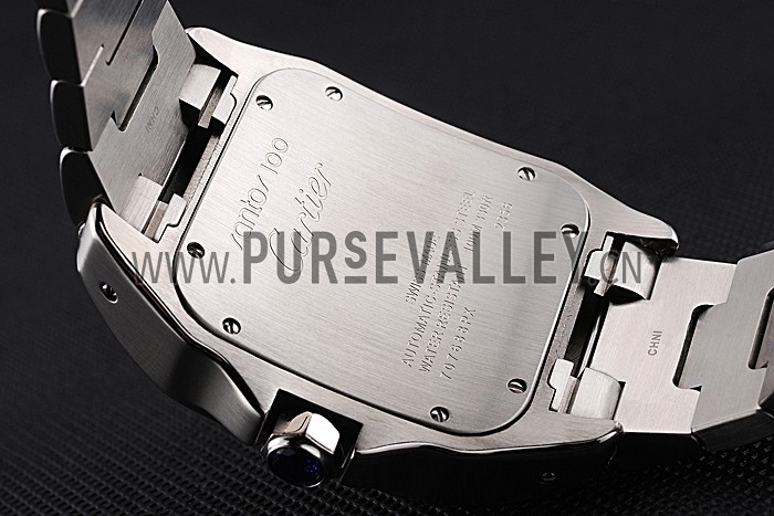 Swiss Cartier Santos De Cartier Galbee Yellow Gold and Steel Case Steel Bracelet 622643