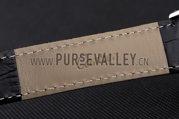 Cartier Tortue Perpetual Calendar White Dial Stainless Steel Case Black Leather Strap