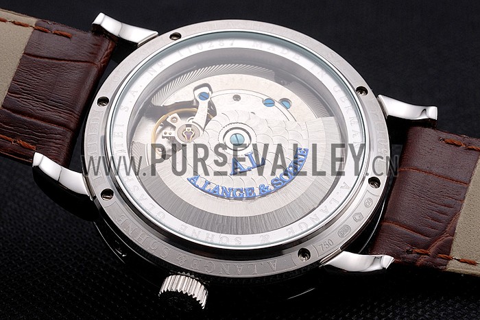 A. Lange & Sohne Lange 1 White Dial Stainless Steel Case Brown Leather Strap