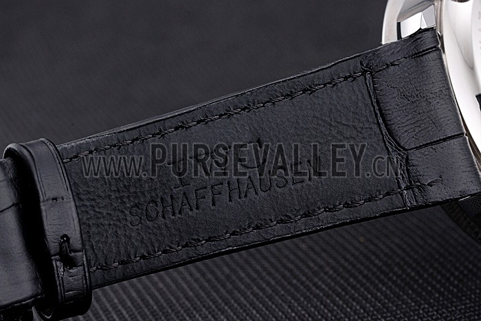 Swiss IWC Portugieser Power Reserve White Dial Stainless Steel Case Black Leather Strap