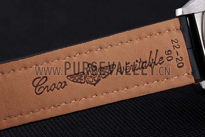 Breitling Chronomat Frecce Tricolori Black Dial Stainless Steel Case Black Leather Strap