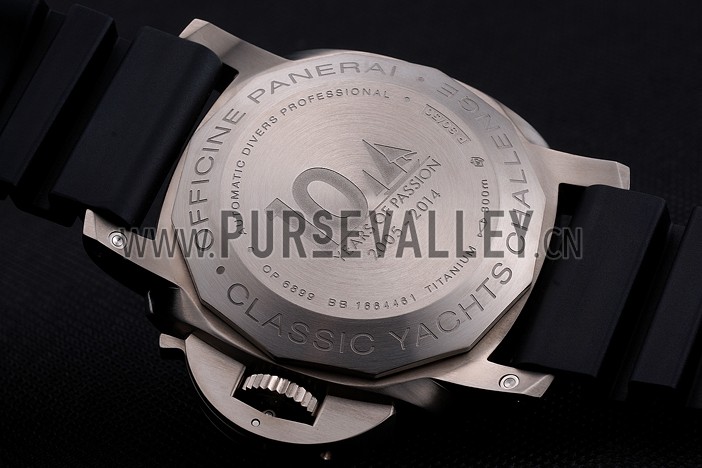 Swiss Panerai Luminor Submersible Black Dial Stainless Steel Case Black Rubber Strap