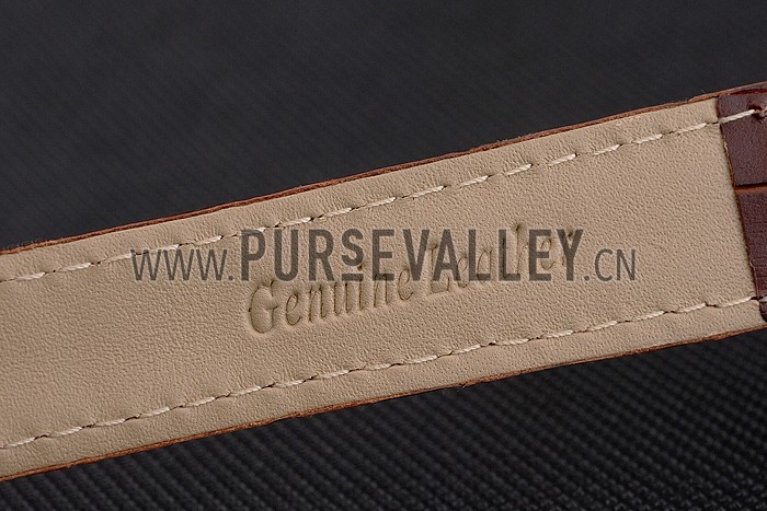 Omega Speedmaster White Dial Stainless Steel Case Diamond Bezel Brown Leather Strap