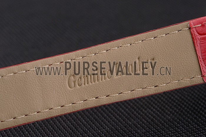 Omega Speedmaster White Dial Stainless Steel Case Diamond Bezel Pink Leather Strap