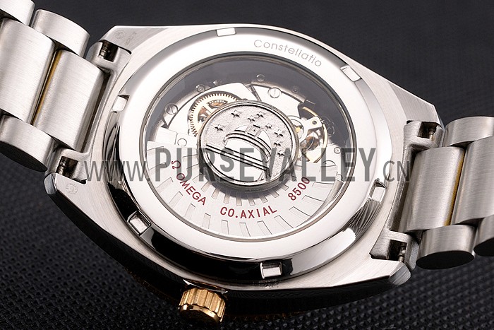 Omega Globemaster Blue Dial Stainless Steel Case Gold Bezel Two Tone Bracelet