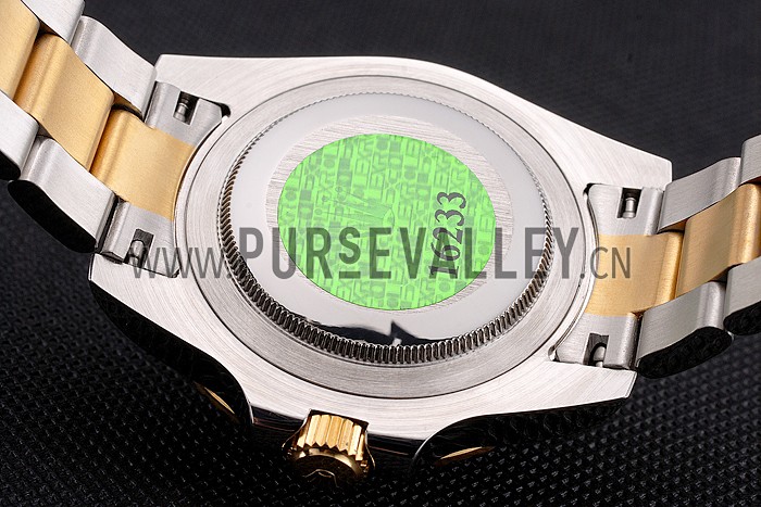 Swiss Rolex Submariner Black Dial And Bezel Two Tone Steel Gold Bracelet