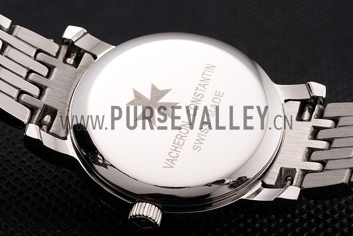 Vacheron Constantin Fine White Dial Blue Marks Stainless Steel Case And Bracelet