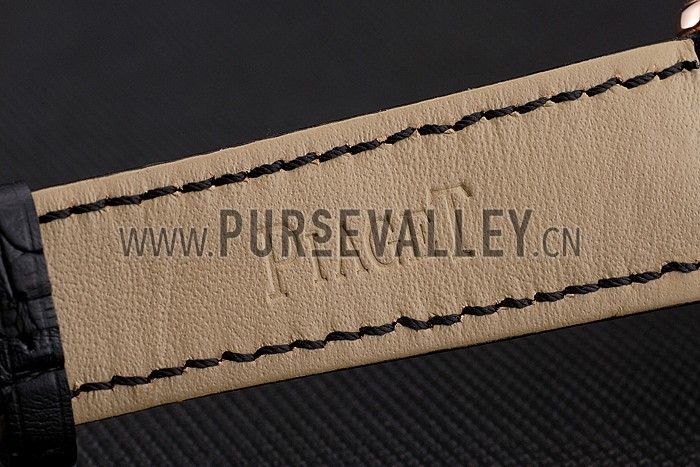 Swiss Piaget Altiplano Rose Gold Skeleton Dial With Diamonds Rose Gold Case Black Leather Strap