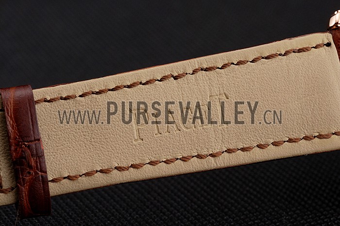 Swiss Piaget Altiplano Rose Gold Skeleton Dial With Diamonds Rose Gold Case Brown Leather Strap