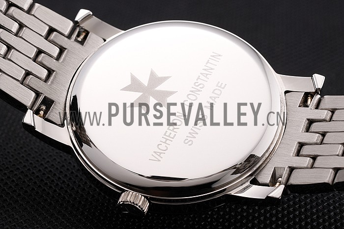 Vacheron Constantin Fine Black Dial Stainless Steel Case And Bracelet