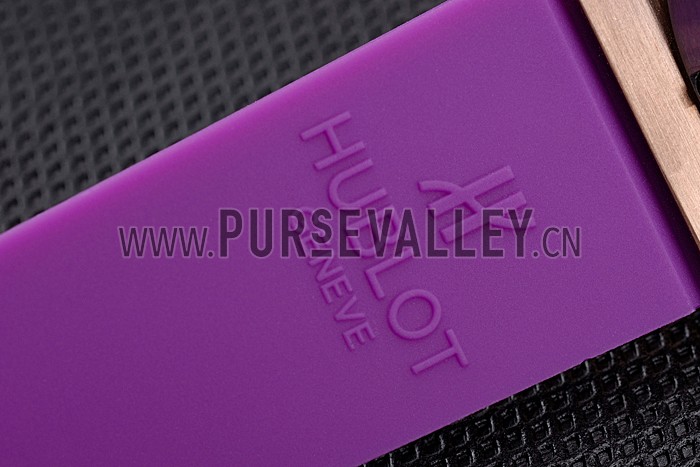 Hublot Big Bang Tutti Frutti Purple Strap Gold Dial