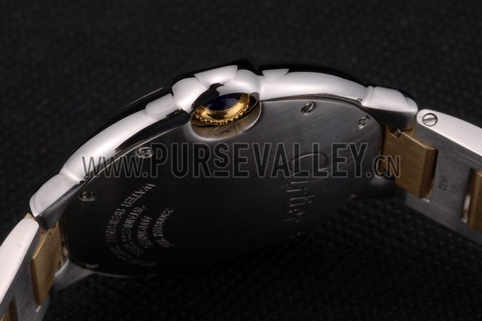 Cartier Ballon Bleu 42mm White Dial Stainless Steel Case Two Tone Gold Bracelet