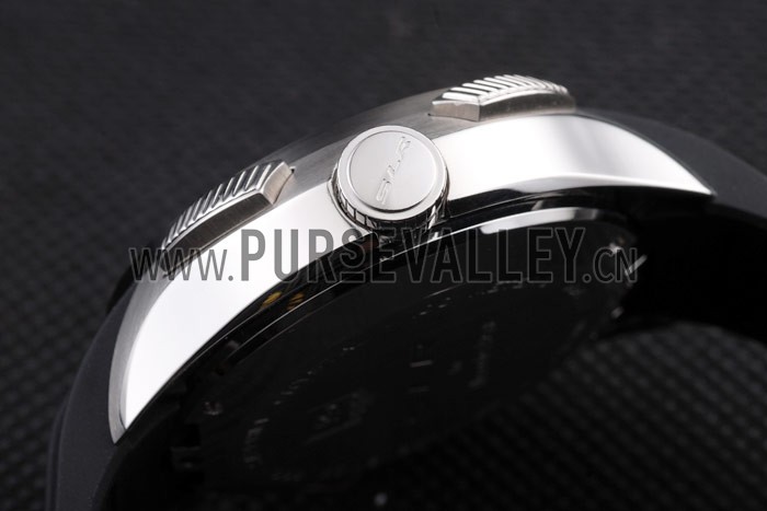 Tag Heuer Swiss SLR Tachymeter Bezel Black Rubber Strap White Dial