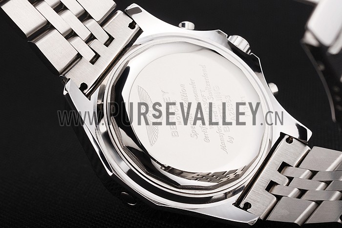 Breitling Bentley Chronograph White Dial Stainless Steel Strap