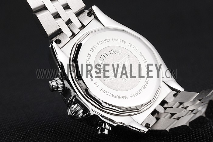 Breitling Chronomat Quartz Pink Dial Stainless Steel Case And Bracelet