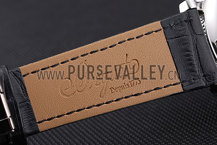 Breguet Classique Complications Stainless Steel Case Black Leather Strap 80158