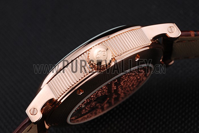 Breguet Classique Complications Rose Gold Case Dark Brown Leather Strap 80154