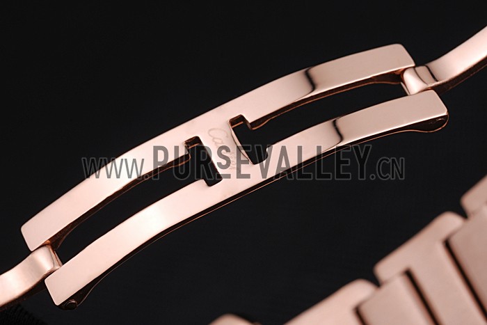 Cartier Tank Anglaise 30mm White Dial Rose Gold Case And Bracelet