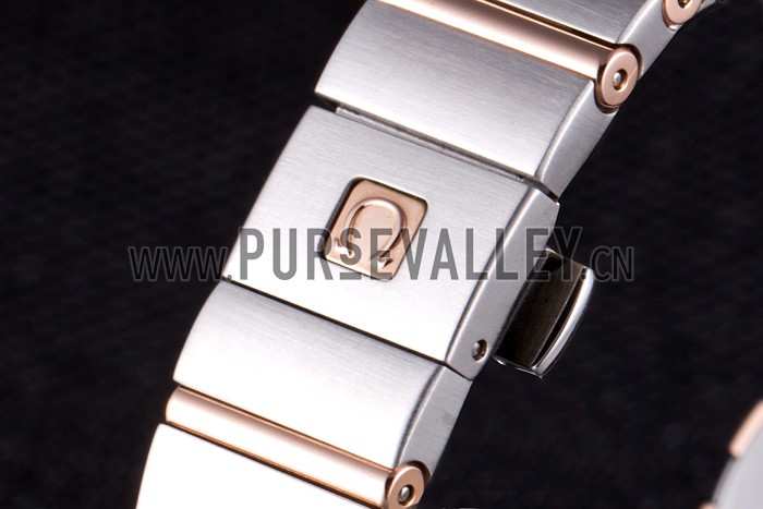 Omega Constellation Rose Gold Bezel Two Tone Band som100 621480