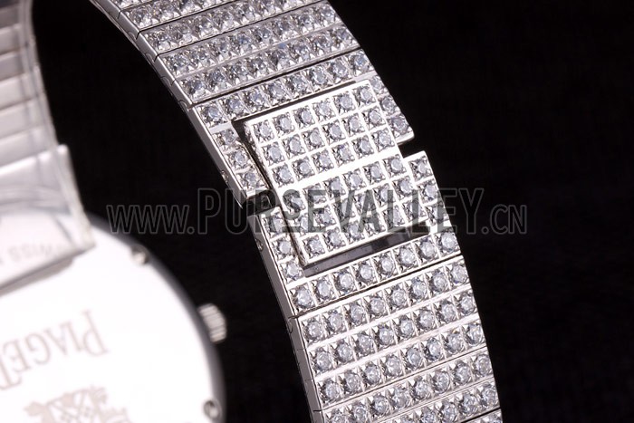 Piaget Swiss Limelight Diamonds Encrusted Stainless Steel Watch 80297
