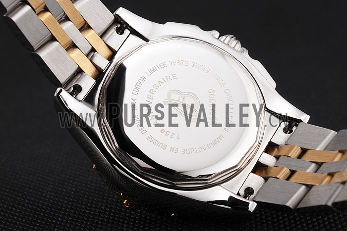 Breitling Colt Lady Black Dial Diamond Hour Marks Gold Bezel Stainless Steel Case Two Tone Bracelet