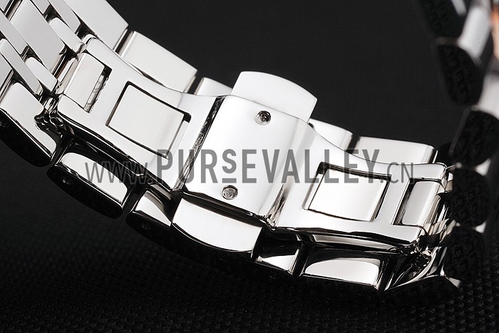 Omega De Ville Moonphase Tourbillon White Dial Stainless Steel Case Two Tone Steel Blue Bracelet