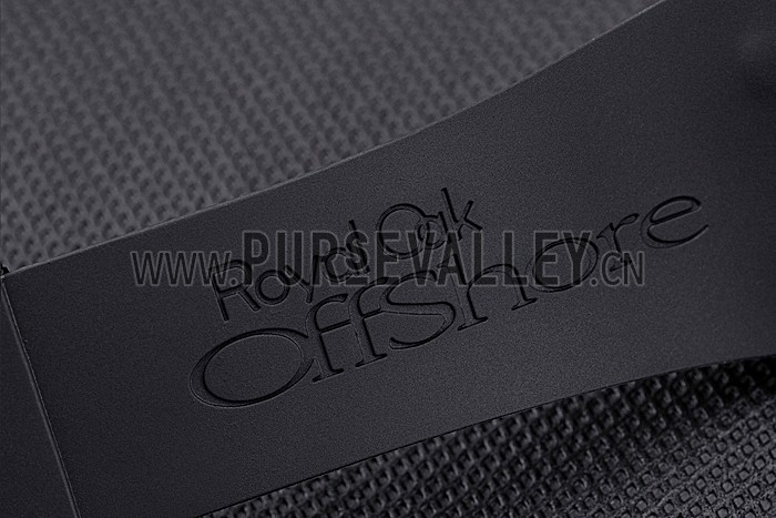 Swiss Audemars Piguet Royal Oak Chronometer Black Dial Diamond Bezel Stainless Steel Case Black Rubber Strap 622867