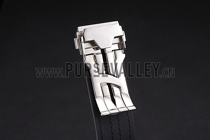 Hublot Big Bang Ferrari Black Dial Stainless Steel Case And Bezel Black Leather Strap 622768