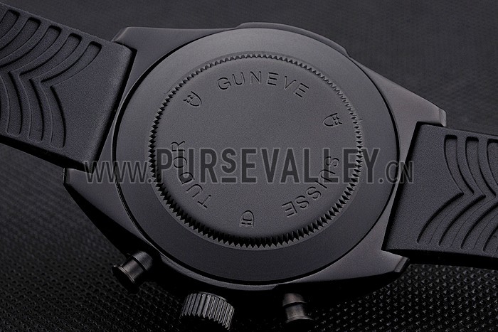 Tudor Fastrider Black Shield Black Dial Silver Markings Black Case Black Rubber Strap