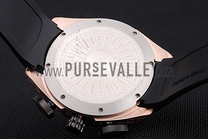 Porsche Regulator Power Reserve Rose Gold Case Black Dial