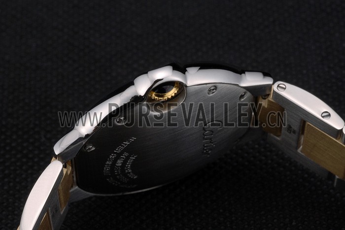 Cartier Ballon Bleu 38mm White Dial Stainless Steel Case Two Tone Gold Bracelet