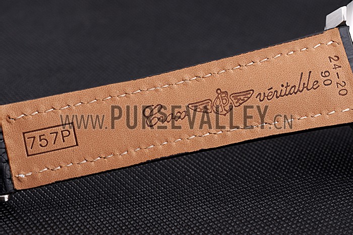 Breitling Bentley Mulliner Tourbillon Black Dial Stainless Steel Case Black Leather Strap 622728