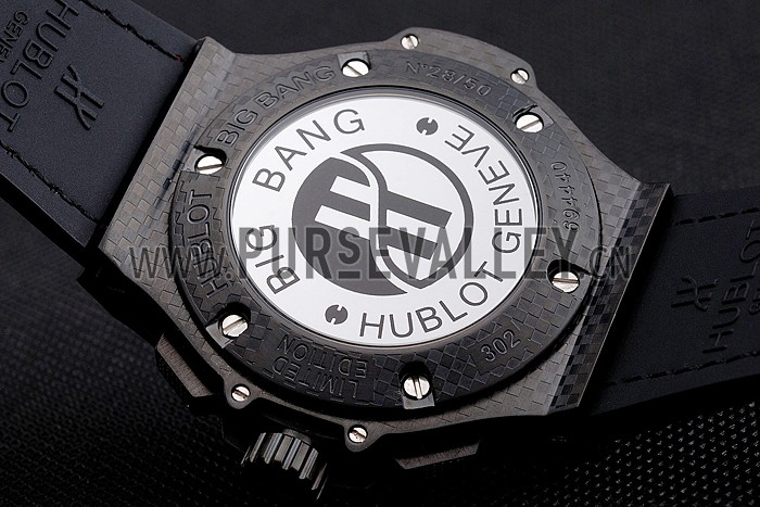 Hublot Big Bang Carbon Dial Carbon Case And Bezel Black Rubber Strap 622773
