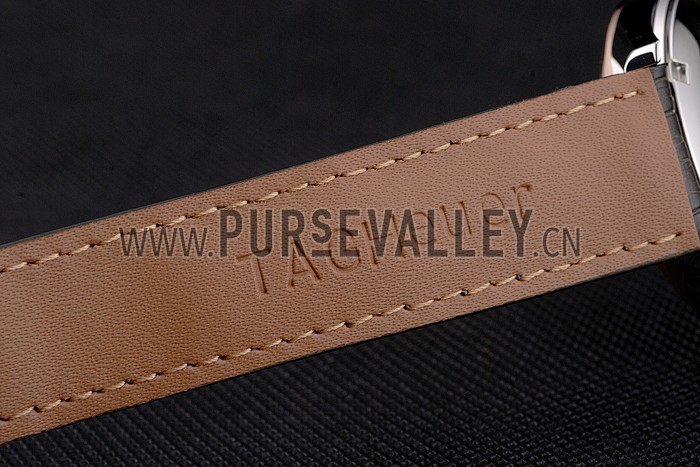 Swiss Tag Heuer Carrera Calibre 5 Gray Dial Rose Gold Case Black Leather Strap