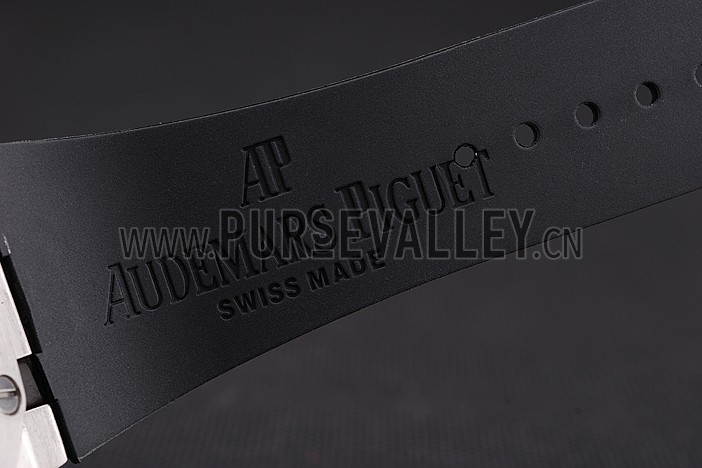 Swiss Audemars Piguet Royal Oak Chronograph White Dial Stainless Steel Case Black Rubber Strap 622865