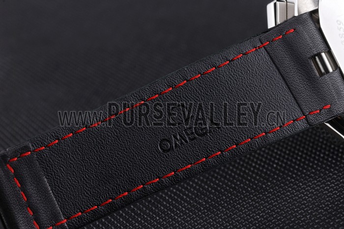 Omega Seamaster Bullhead Black Dial Stainless Steel Case Black Leather Strap 622826