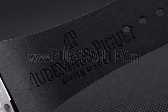 Swiss Audemars Piguet Royal Oak Chronograph Grey Dial Stainless Steel Case Black Rubber Strap 622866
