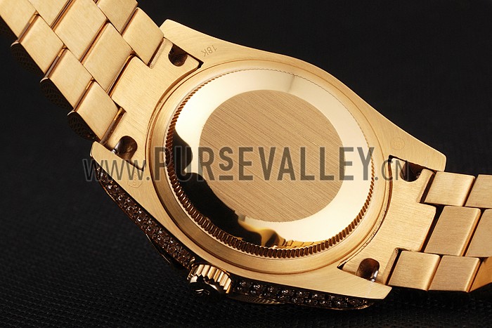 Swiss Rolex Day Date Yellow Gold Full Diamond Pave