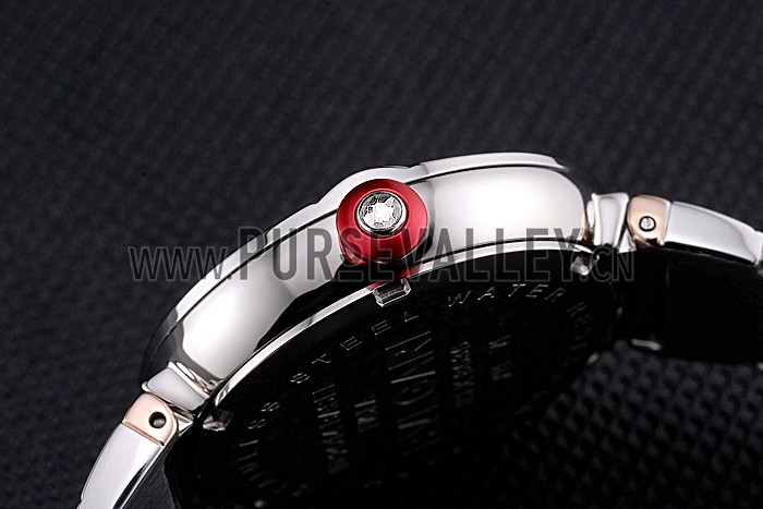 Bvlgari Lvcea White Dial Diamond Hour Markings Stainless Steel Case Two Tone Bracelet