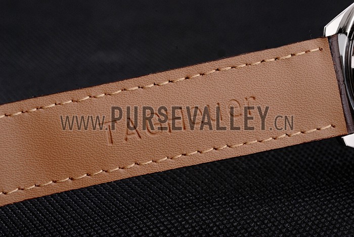 Swiss Tag Heuer Carrera Calibre 5 White Dial Rose Gold Case Brown Leather Strap