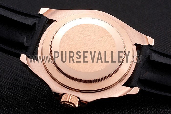 Rolex Yacht Master Black Dial And Bezel Everose Dial Oysterflex Bracelet