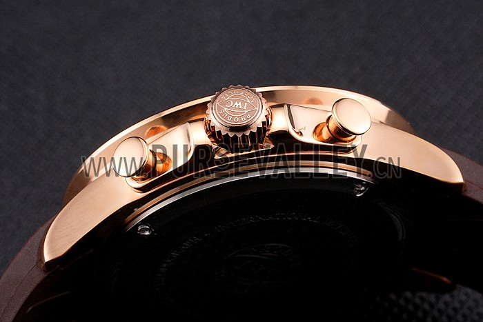 IWC Portugieser Yacht Club Brown Dial Rose Gold Case Brown Rubber Strap