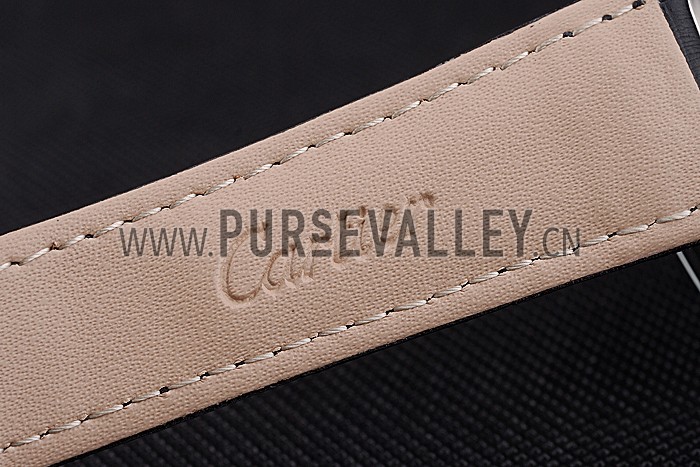 Cartier Rotonde White Dial Stainless Steel Case Black Leather Strap 622757